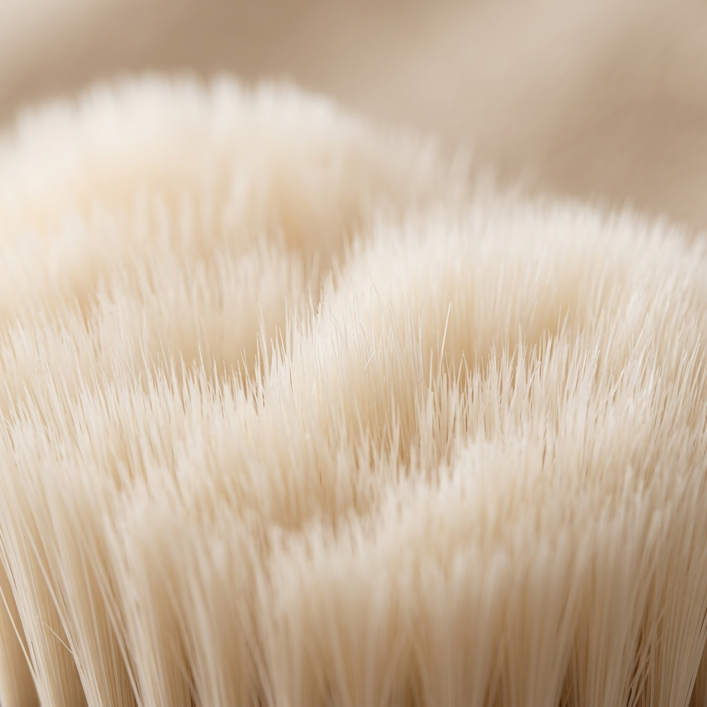 Close-up of the soft bristles